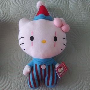 hello kitty clown plush